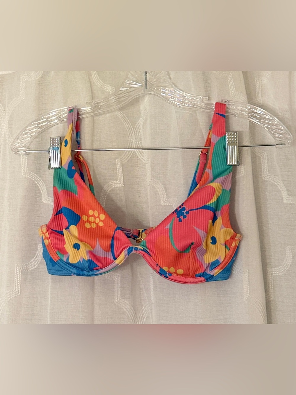 Hollister Bright Floral Ribbed Bikini Set XS 🌺☀️ - Picture 7 of 12